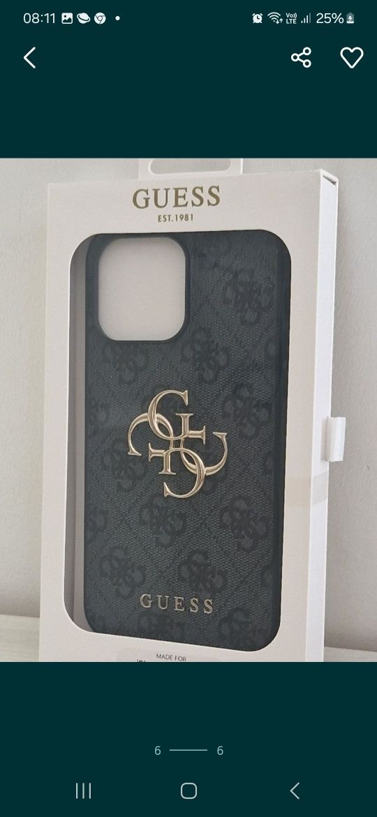 Oryginalne Etui GUESS 4G Iphone 16 / 16 Plus / 16 Pro / 16 Pro Max