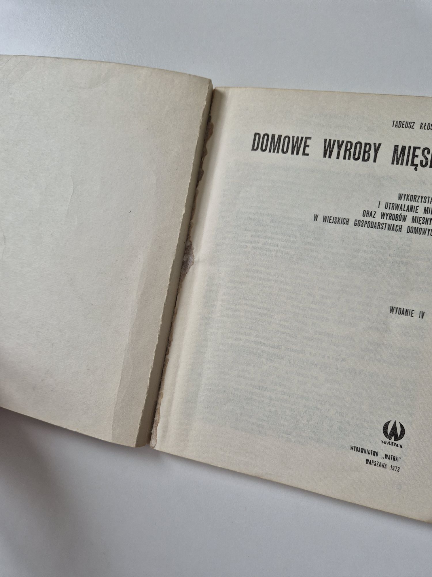 Domowe wyroby mięsne T. Kłossowski książka używana