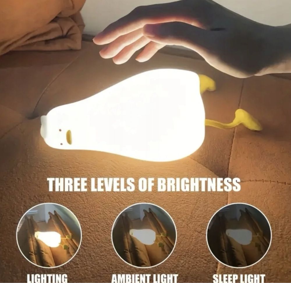 Kaczka lampka sylikonowa nocna LED do pokoju prezent