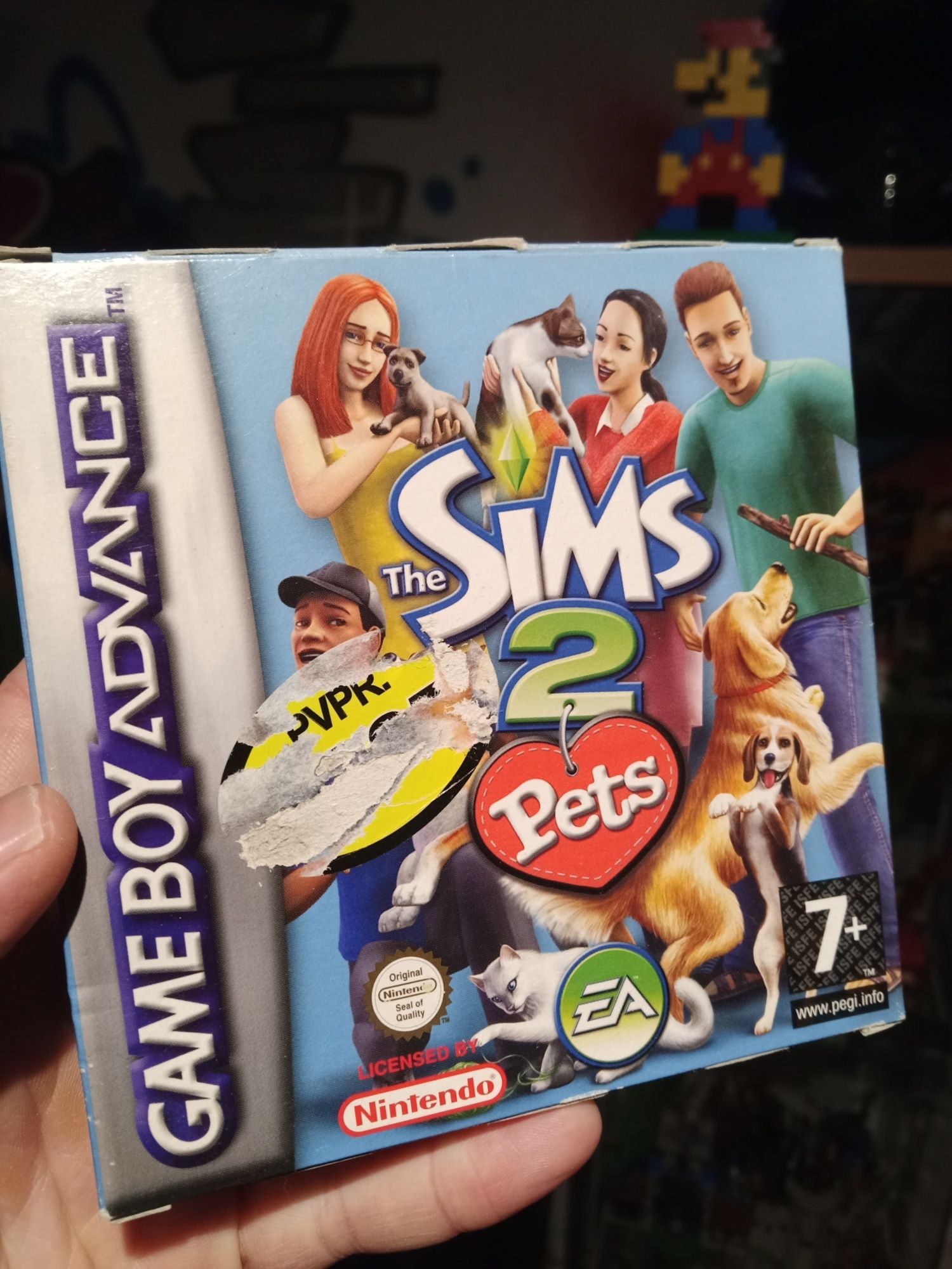 Caixa e manual para Sims 2 Pets Game Boy Advance