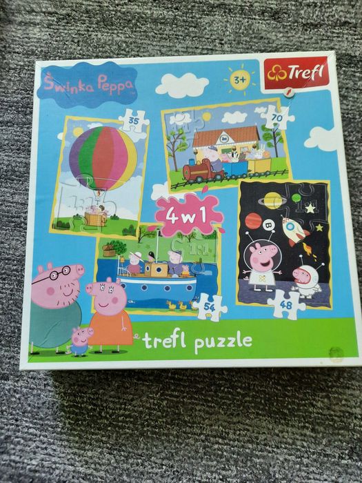 Puzzle 4w1 Świnka Peppa