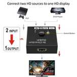 Divisor HDMI para TV Box, adaptador Switcher, 4K, KVM, Bi-Direction