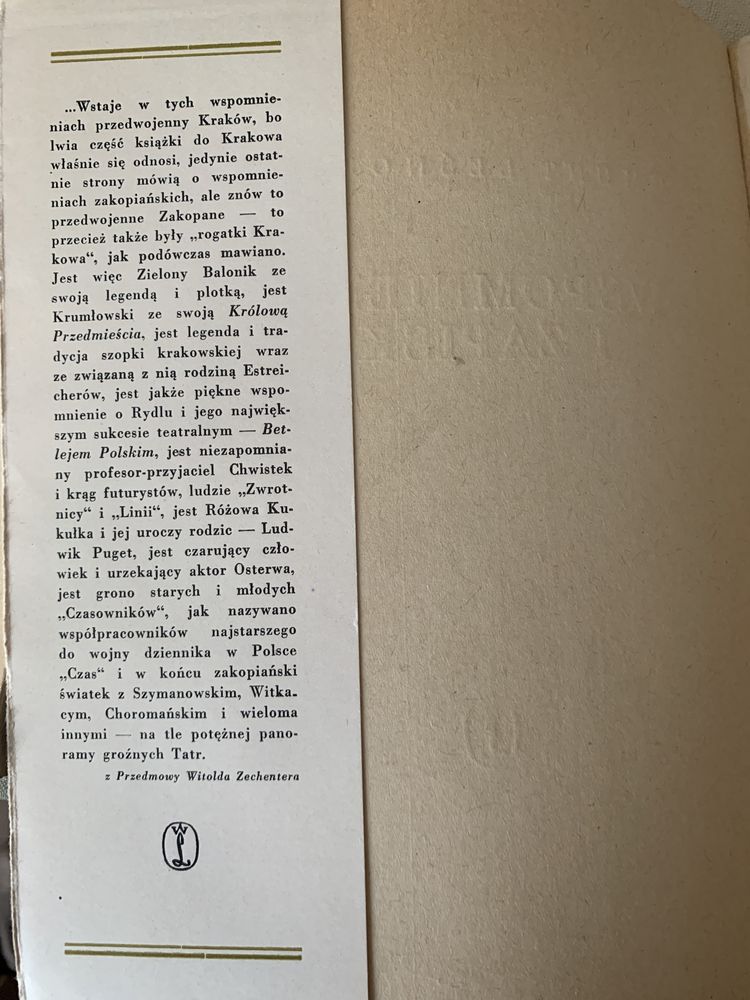 „Wspomnienia i Zapiski” + „Wsrod Ludzi…” Z. Lesnodorski, r. wyd. 1959