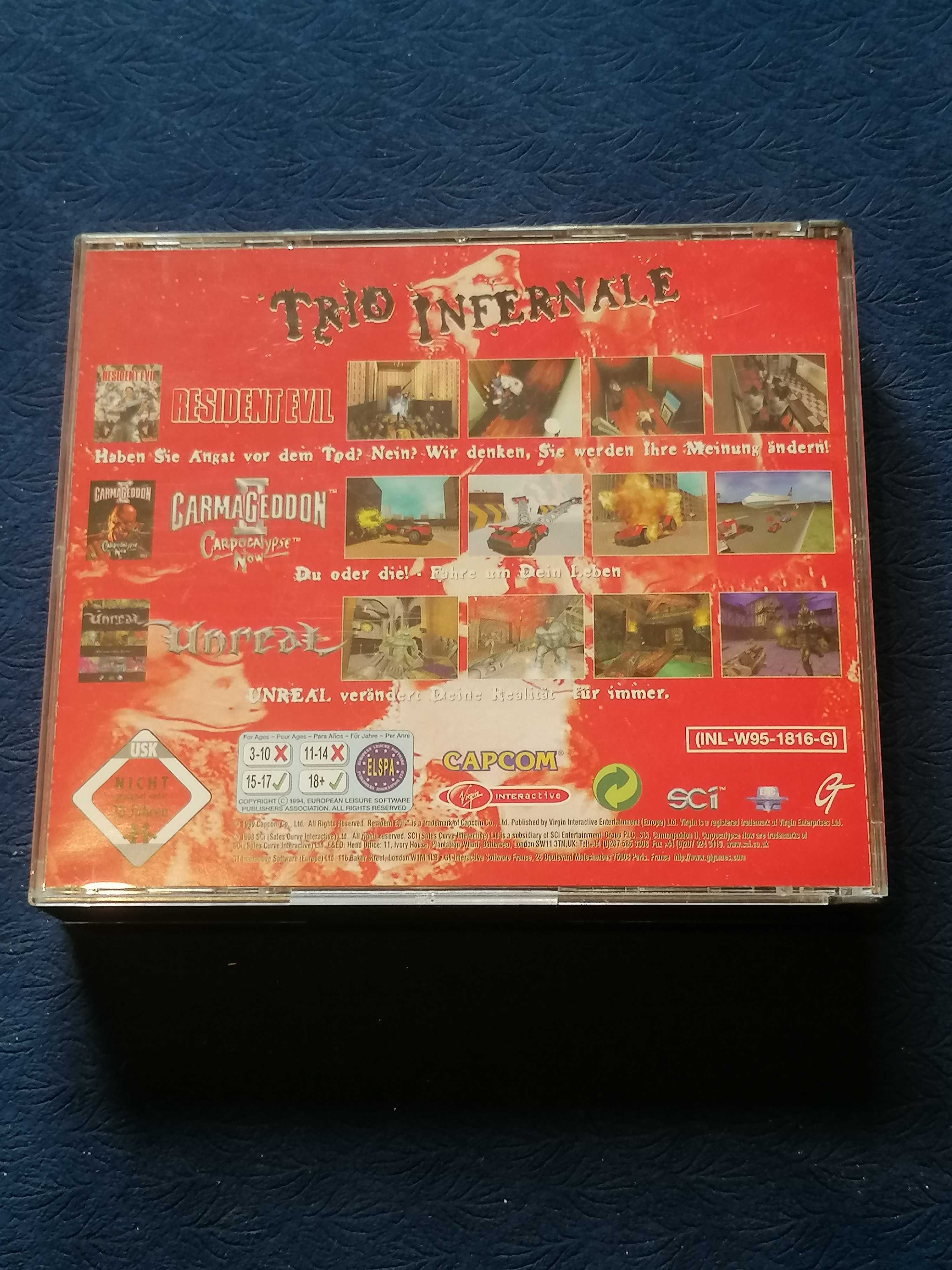 pc Trio Infernale (Resident Evil + Carmageddon2 + Unreal)