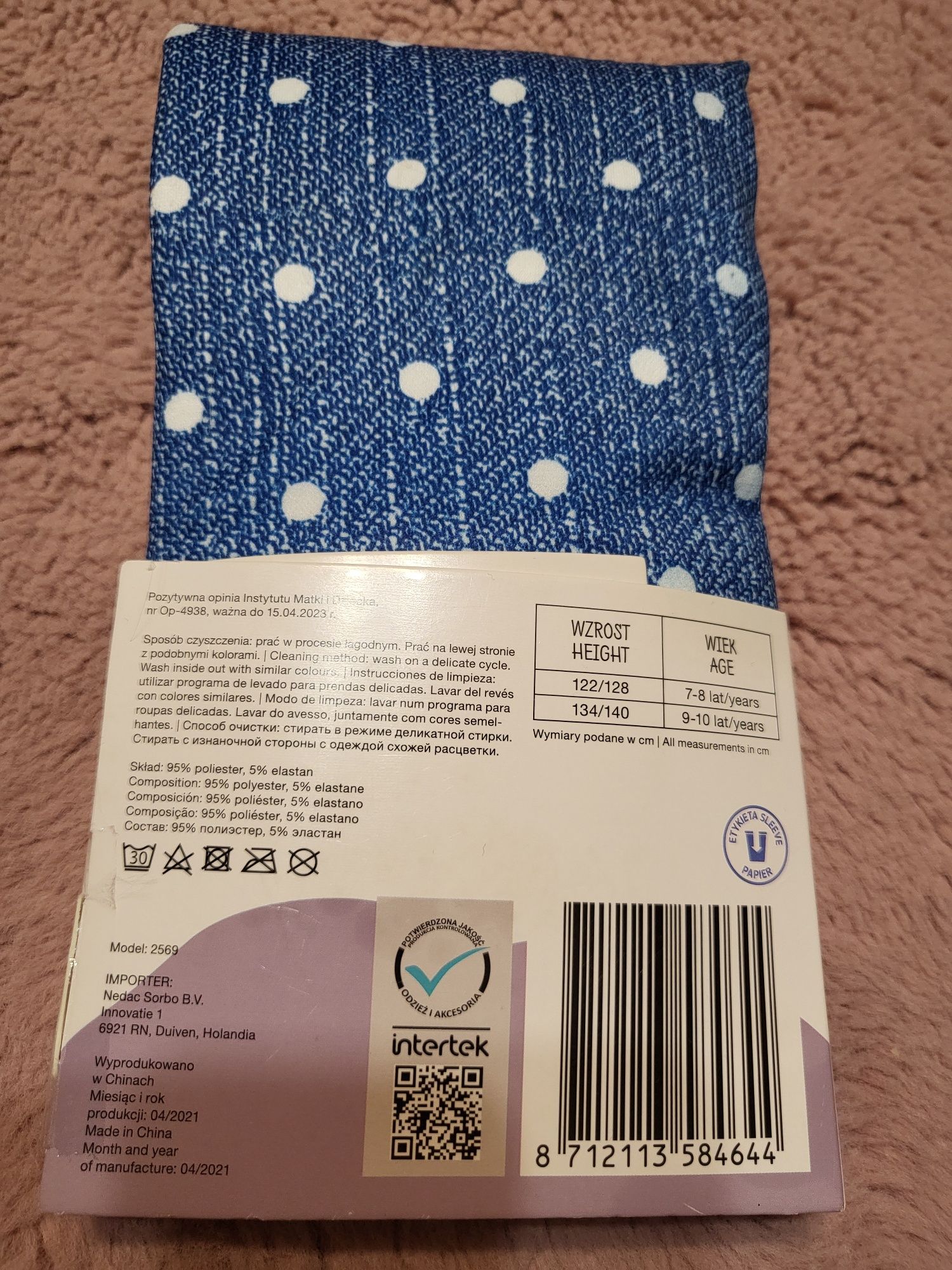 Legginsy dziewczęce 134/140