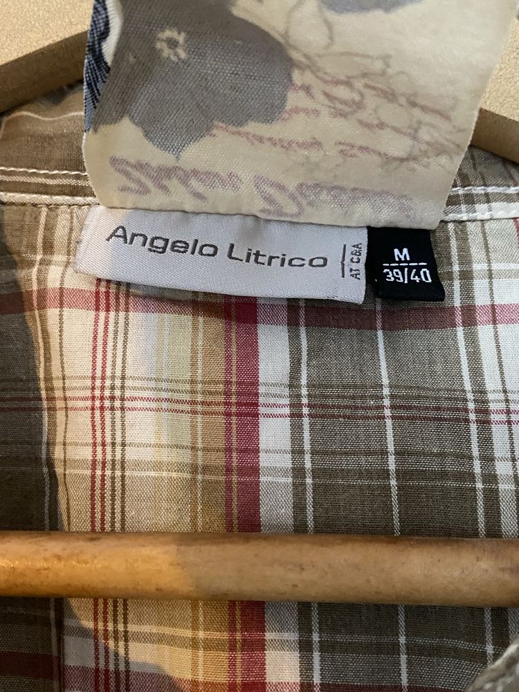 Camisa de manga curta ao xadrez da Angelo Litrico