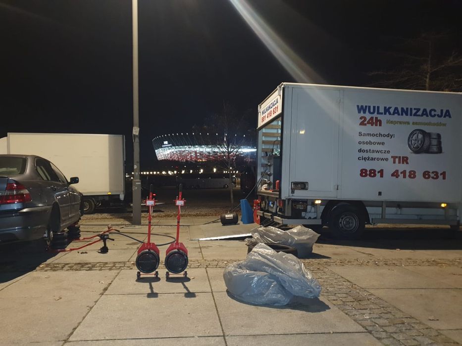 Wymiana opon, Wulkanizacja 24h/7, naprawa opon oraz samochódow