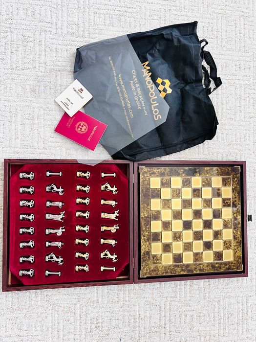 Przepiękny zestaw Szachów Manopoulos Ekskluzywne Szachy z Grecji