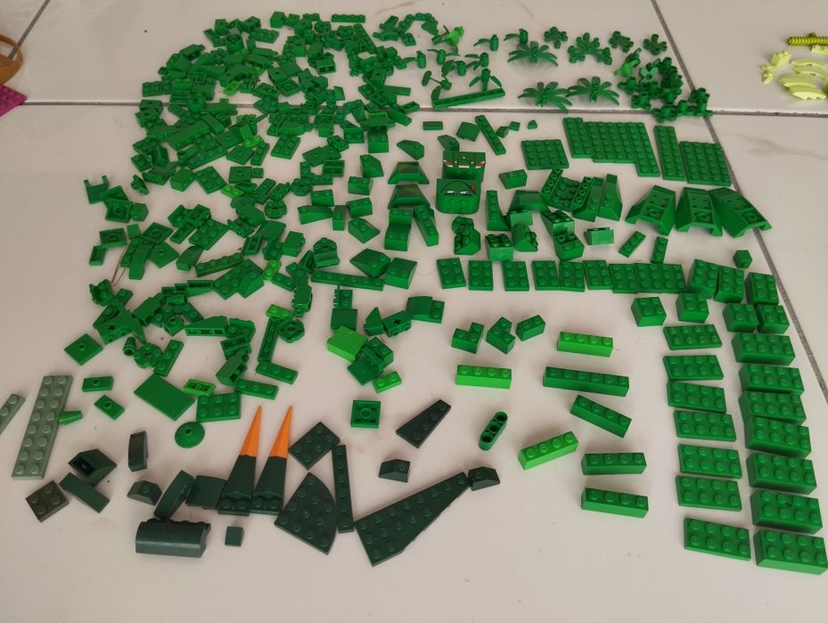 LEGO peças original cor verde
