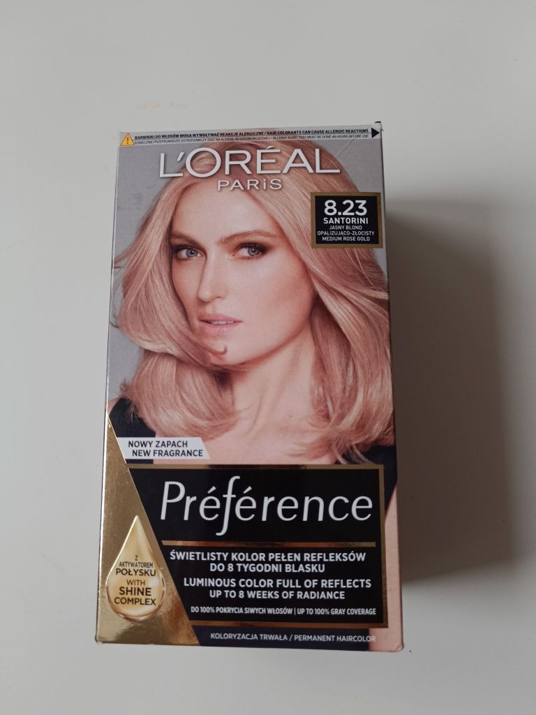 Farba do włosów L'Oreal Paris Préférence jasny blond SANTORINI 8.23