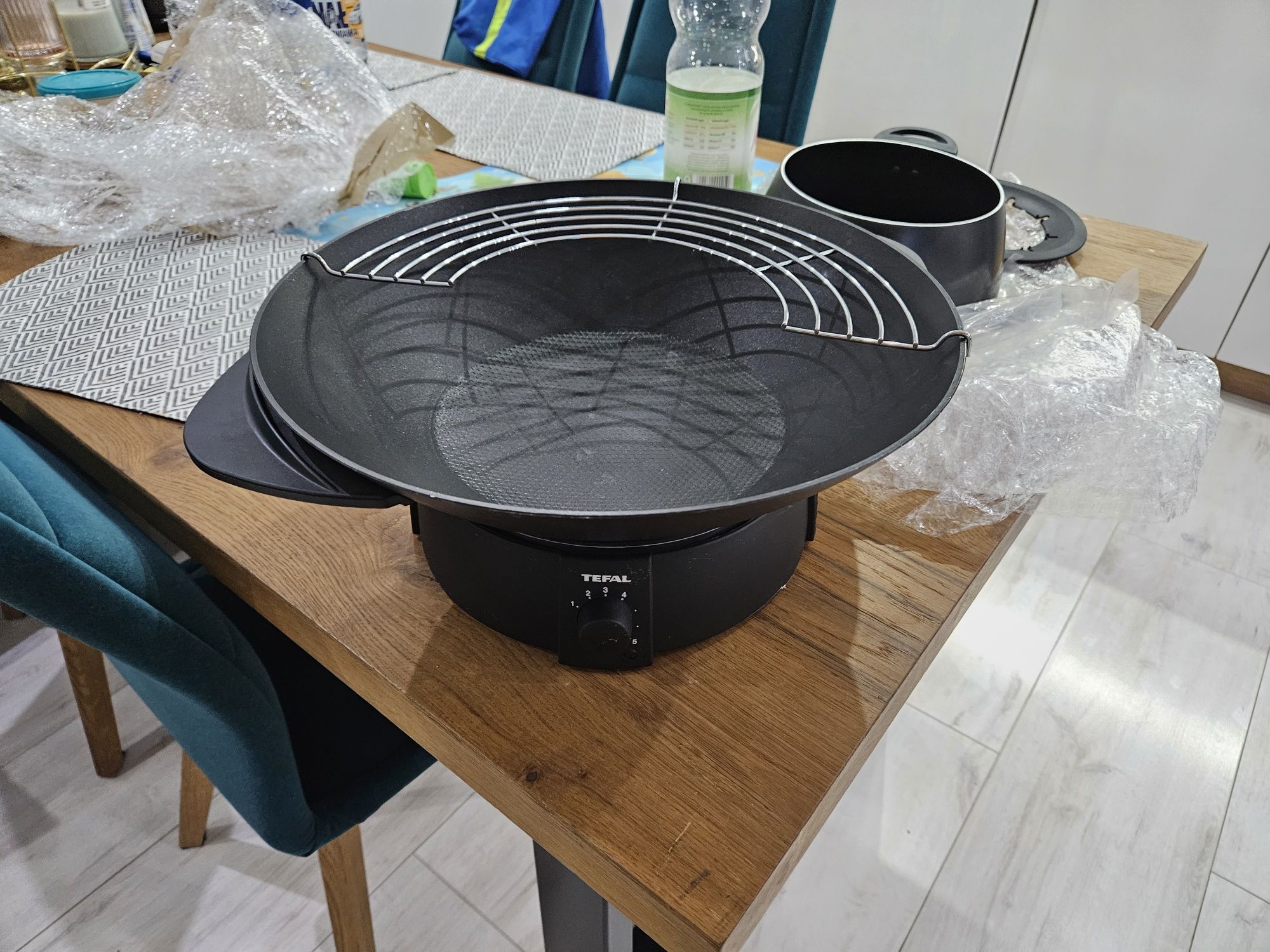 Tefal elektryczny  wok fondue 2w1