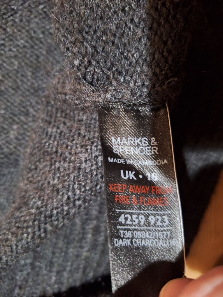 Sweter Marks & Spencer rozm. 16 z dodatkiem wełny i moheru