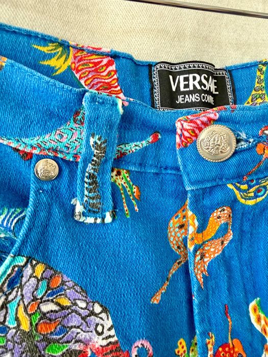 #Versace, Spodnie, Jeans, Couture, Kolor, Print, Rozmiar M