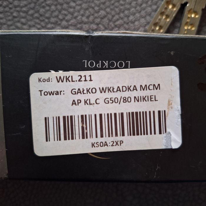 Wkładko-gałka MCM kl C Łucznik G50/80 nikiel z kartą