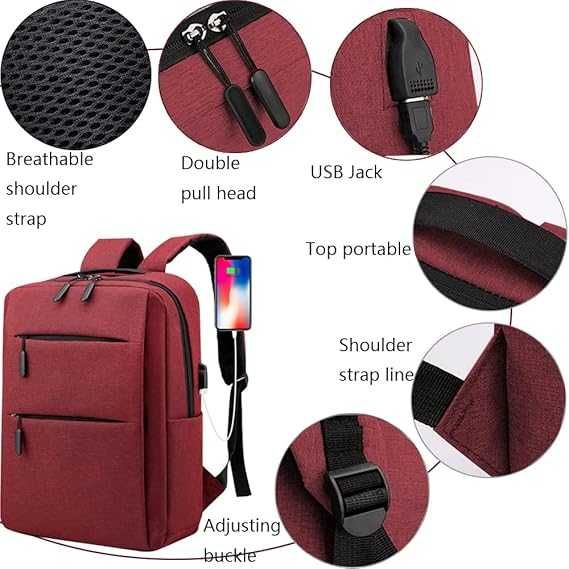 CW11 Plecak Miejski Na Laptopa Wielofunkcyjny Unisex 15'