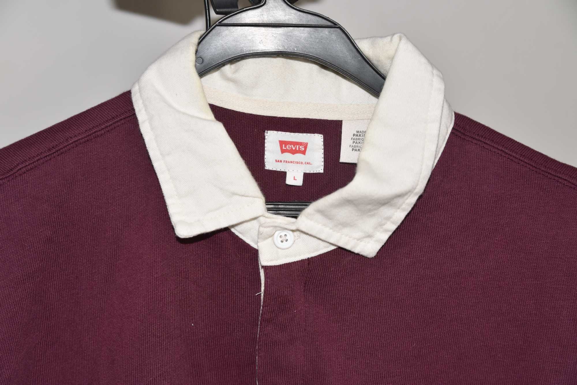 LEVI'S koszulka bluzka kołnierzyk L