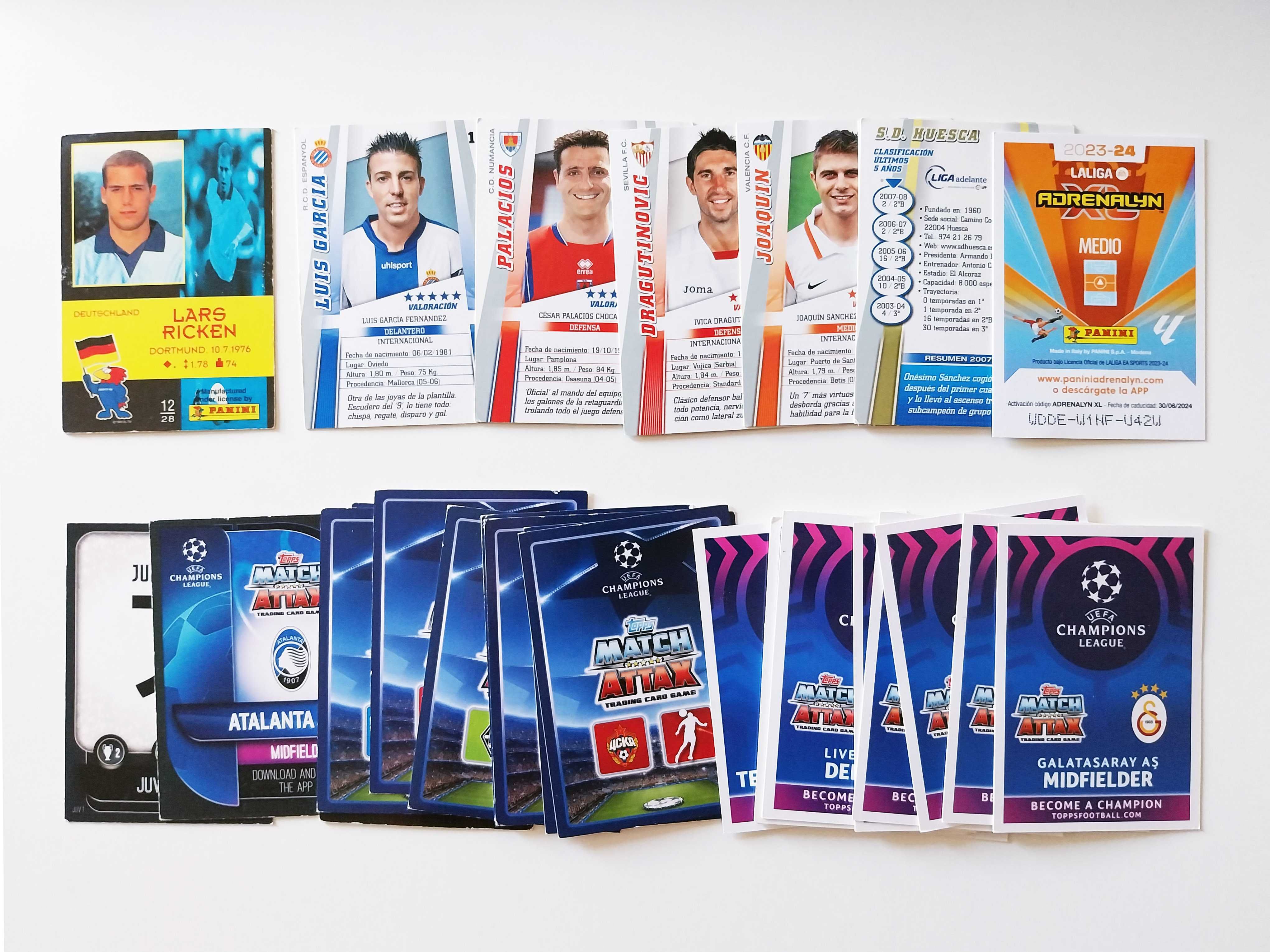 32 cards FUTEBOL colecções Panini & Topps | lote