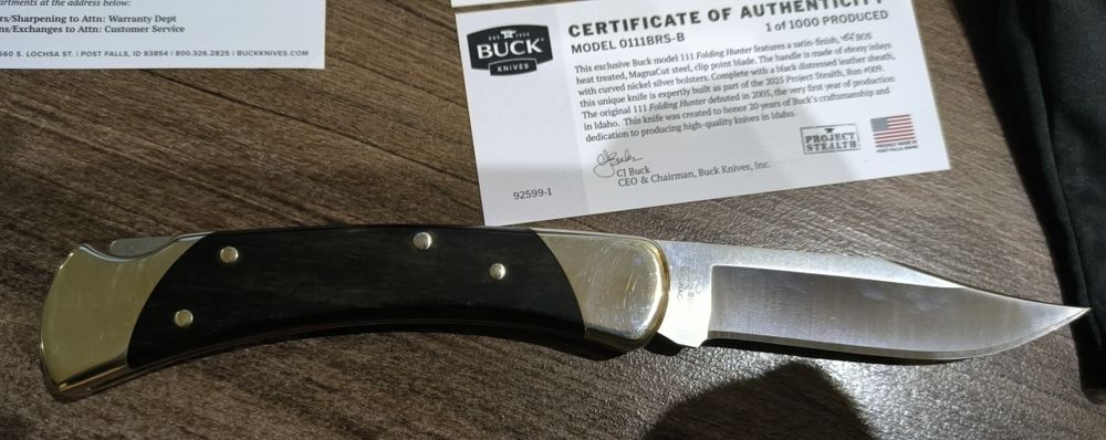 Buck 111 Stealth Run #009 magnacut нож охота туризм