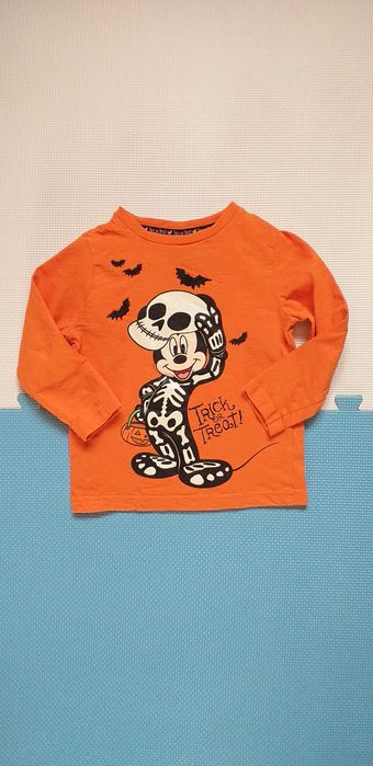 Koszulka bluzka na długi rękaw Halloween myszka Mickey 92-98