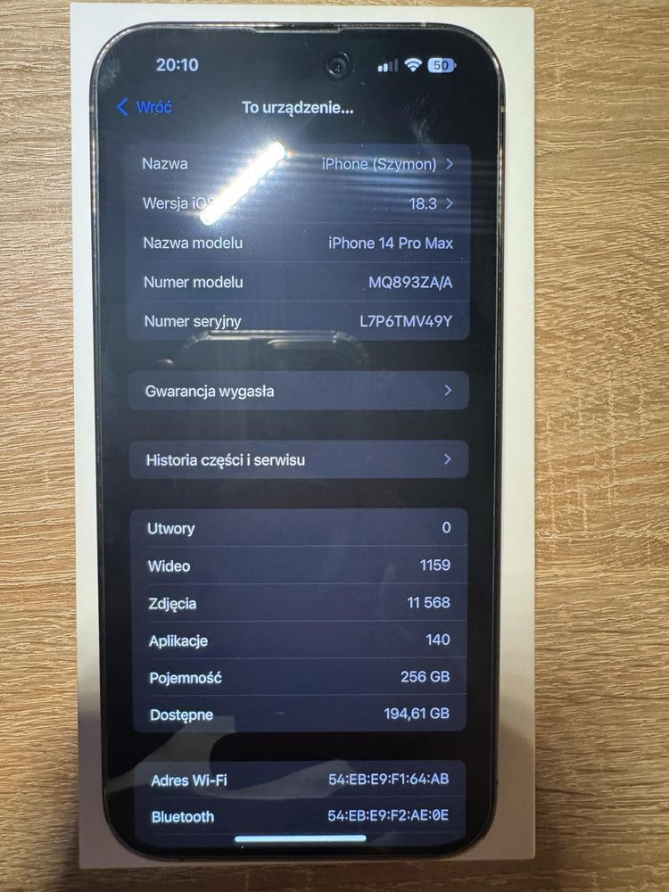 Iphone 14 Pro Max 256gb 100% kondycji