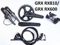 Shimano GRX RX810 / RX600, korba, przerzutka, klamkomanetki (499)