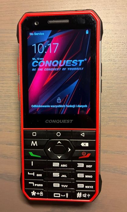 Telefon Conquest F3 - jak nowy - niezniszczalny militarny