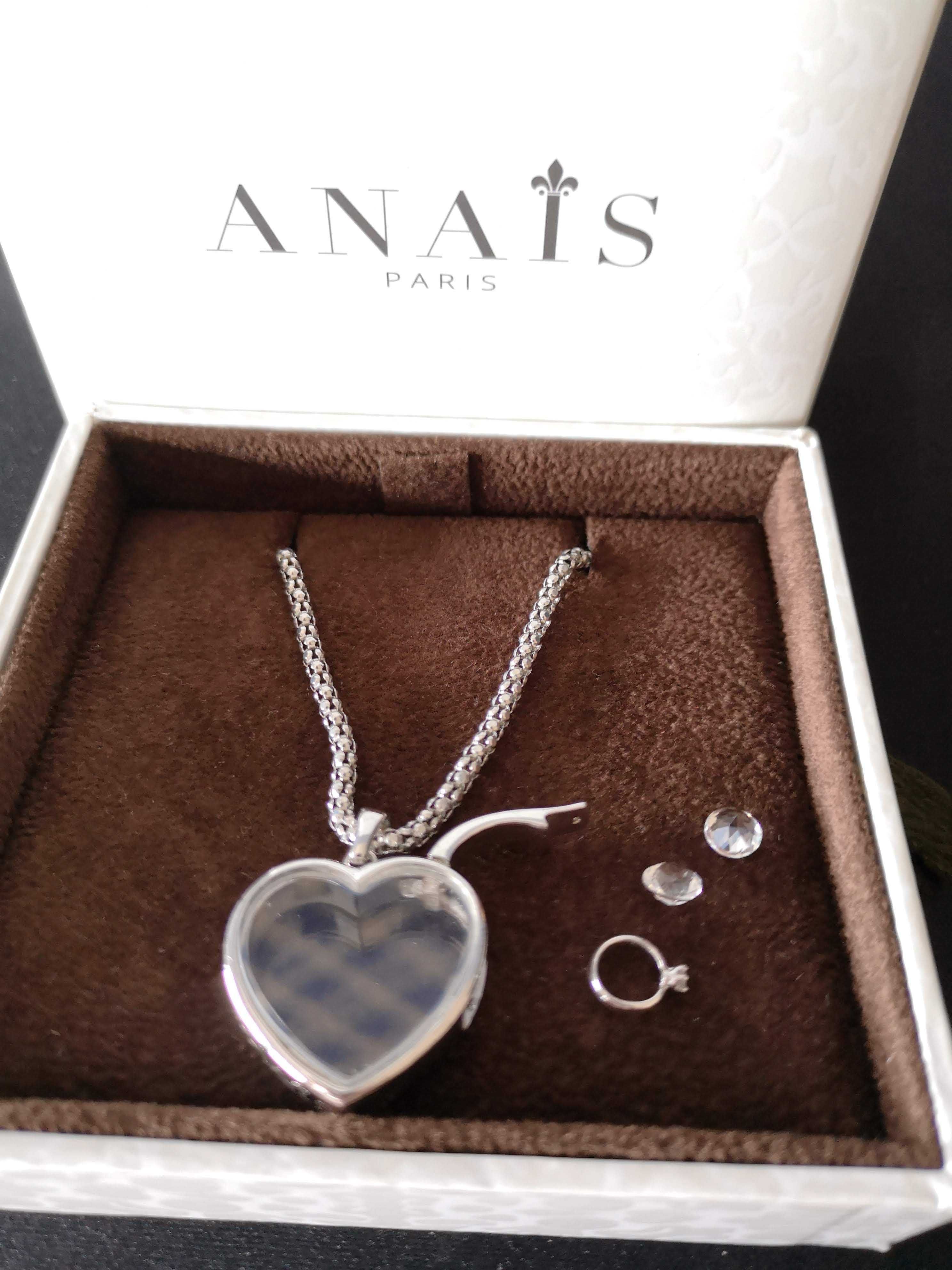 Fio com Pendante Anais Heart Locket + Anel de Noivado c/topázio branco