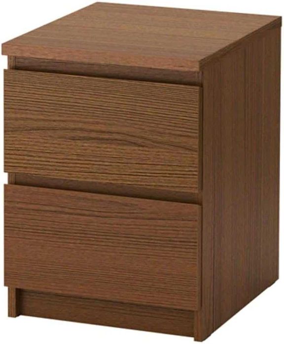 IKEA MALM Komoda, 2 szuflady, brązowa, 40x55cm