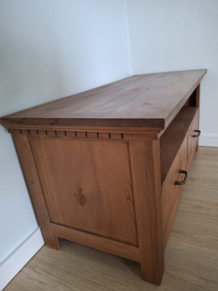 Drewniana szafka rtv klasikus 120cm, lite drewno