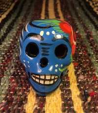 Meksykanska recznie wykonana ceramiczna czaska dekoracyjna