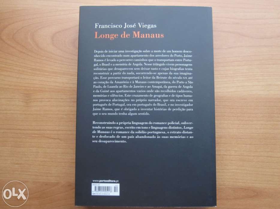 Livro Novo "Longe de Manaus" de Francisco José Viegas