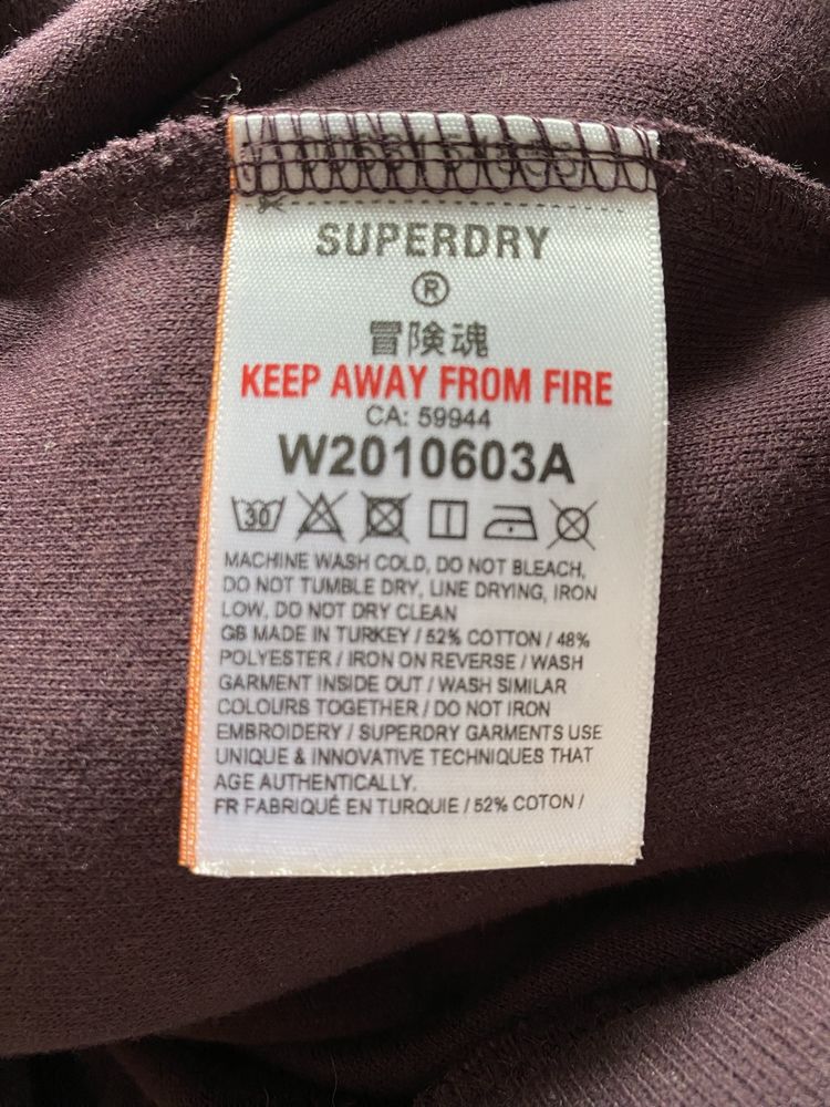 Бордове худі Superdry