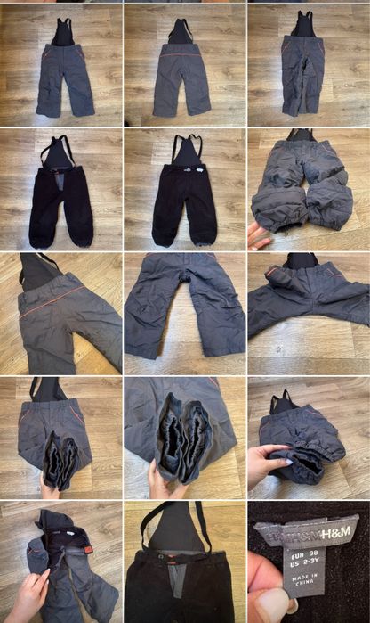 H&M на 2-3р. 92-98см. Дитячий зимовий комплект для хлопчика сірий