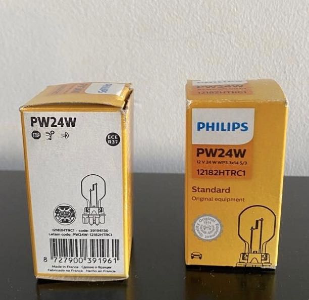 2 lâmpadas Philips 12VPW24W (faróis de automóvel)