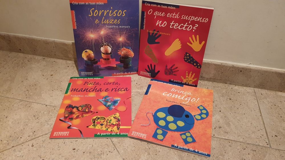 4 livros de atividades manuais