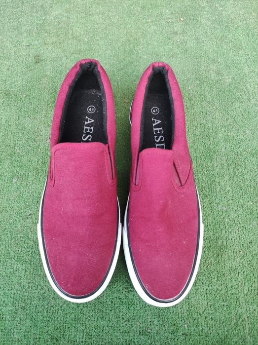 Мокасини aesd 41 бордовий колір