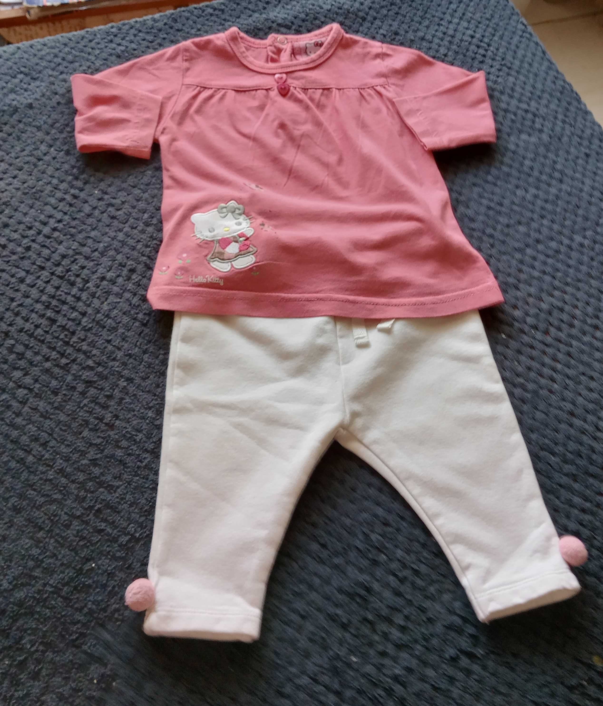 Conjunto Bebé 6-9 meses - Calças e camisola - Hello Kitty e Zyppy