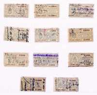 Conjunto de selos fiscais - Imposto de selo S. Tomé e Princípe - 1905