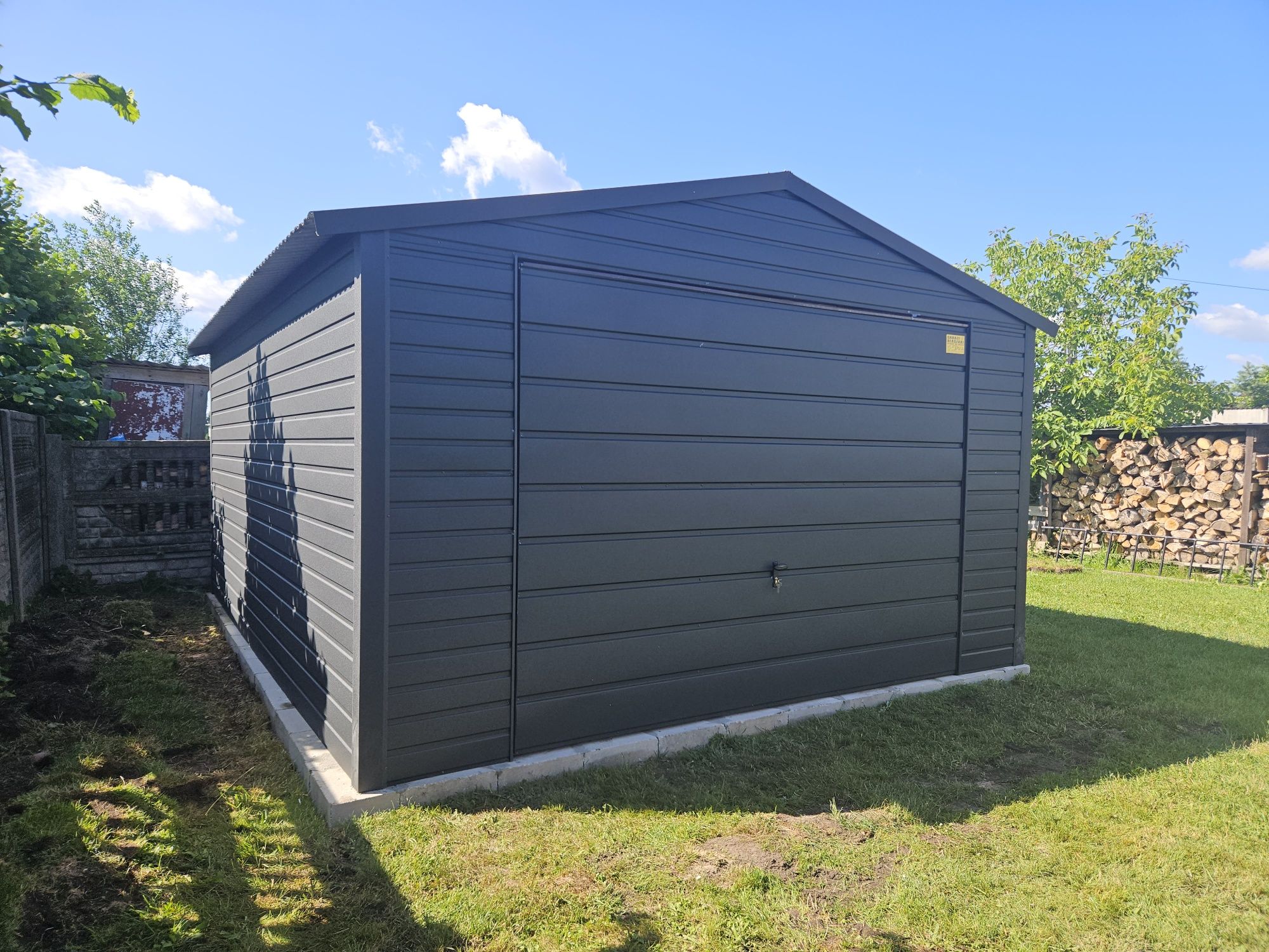 4x5 POD Antracyt Garaze Blaszane Garaż Blaszany Blaszak Blaszaki