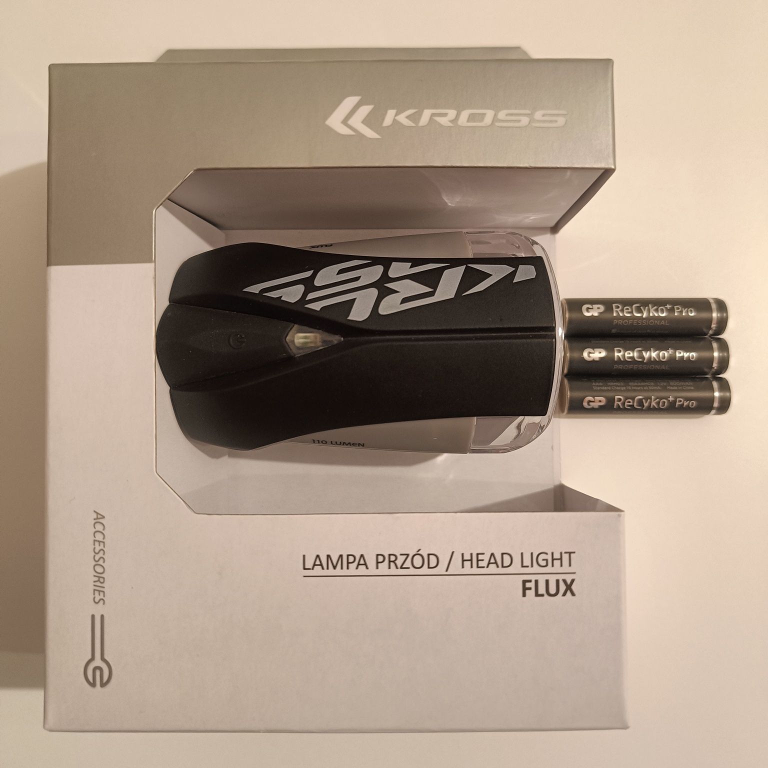 Lampka rowerowa Kross Flux 110lm na 3xAAA