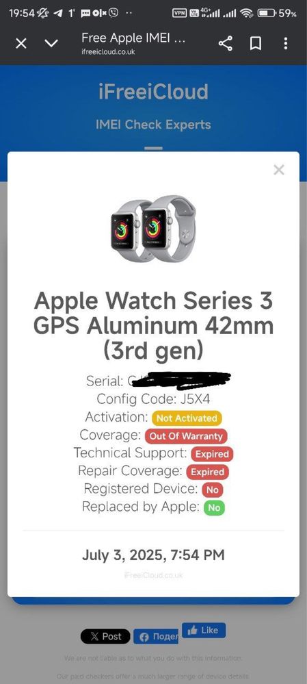 Apple Watch series 3 42mm Black