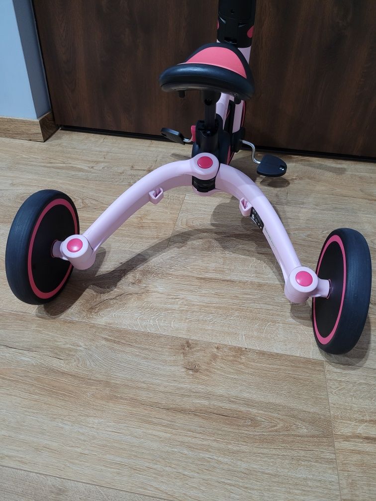 Rower rowerek biegowy Kinderkraft 4TRIKE różowy Pink Rose biegówka