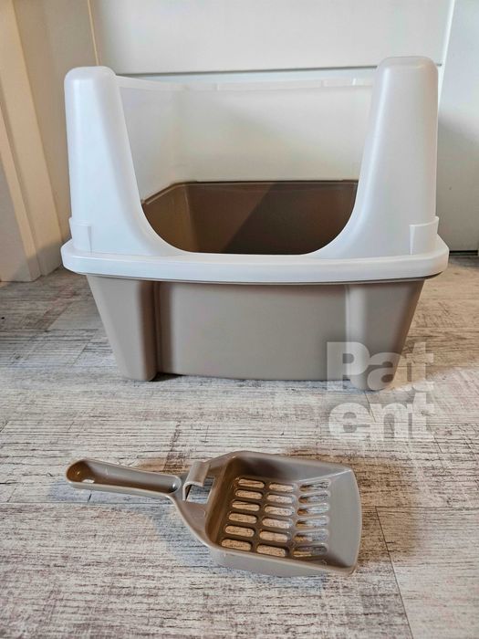 Kuweta dla kota duża otwarta z łopatką pojemna kot dom