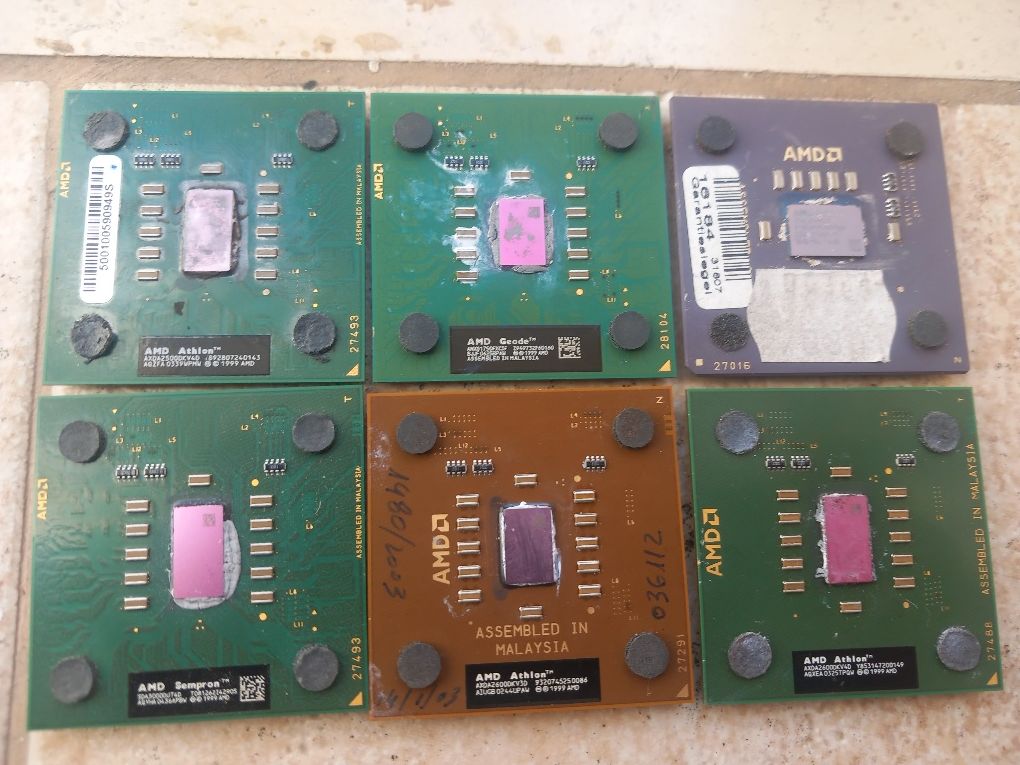 CPUs intel pentium, AMD