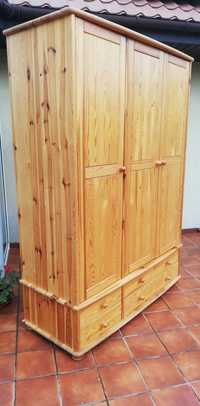 szafa trzy drzwiowa bieliźniarka drewniana sosnowa  komoda szafka