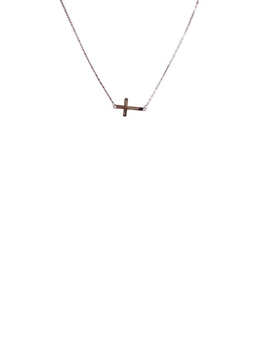Srebrny łańcuszek z krzyżykiem 925 1,63g 45cm