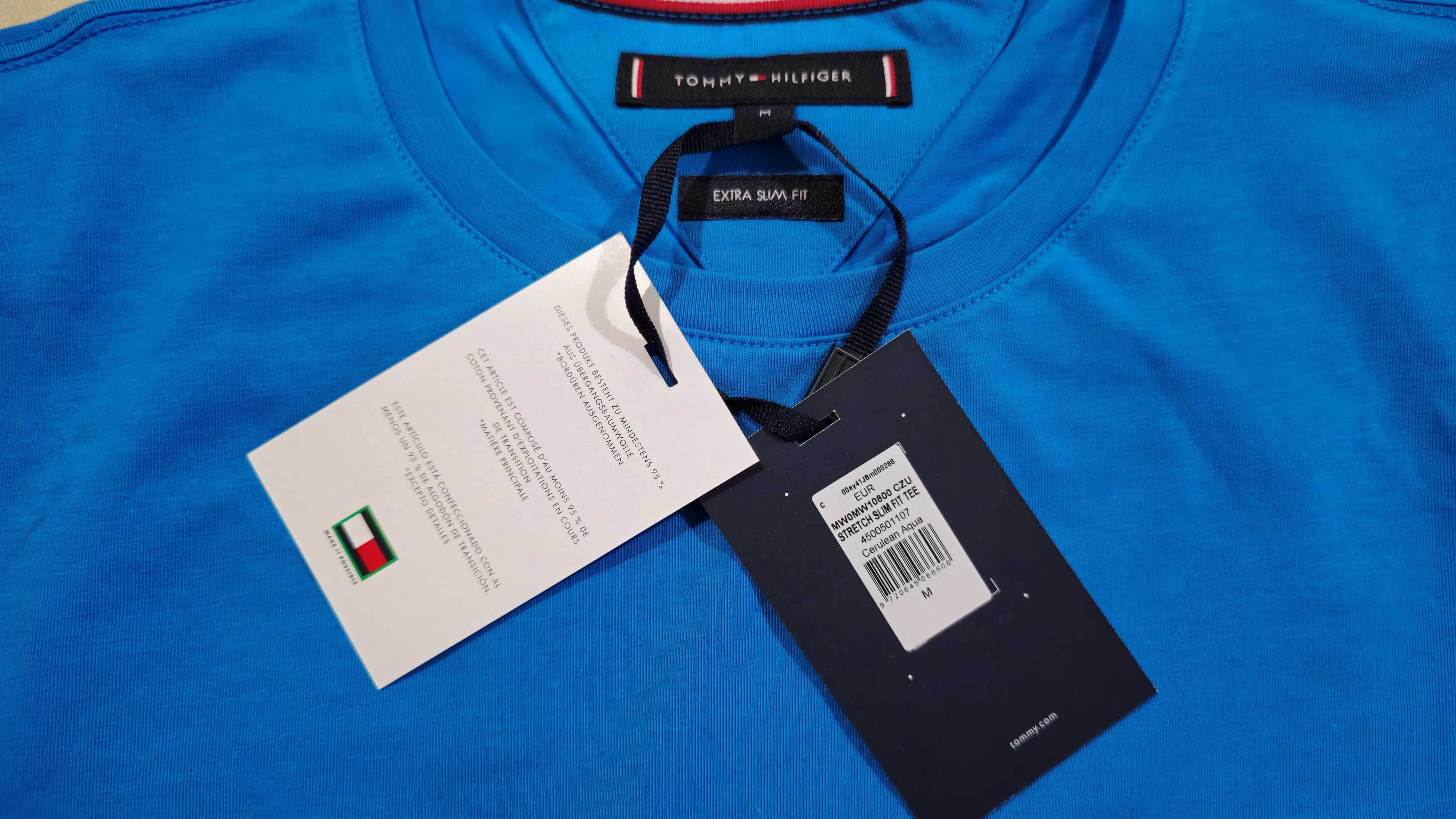 TOMMY HILFIGER SRETCH SLIM FIT T-shirt Koszulka Męska M Oryginalna