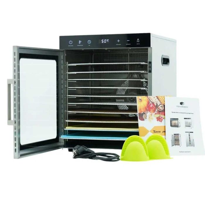 Дегідратор Tekhniko DH-08H-SS нержавіюча сталь (8 лотків, 30*28 см)