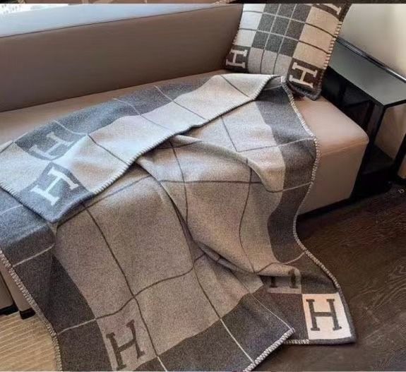 Hermes avalon zestaw koc poduszki kaszmir wrlna merino nowy
