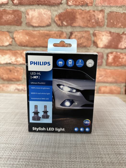 Żarówki H7 LED, Philips Ultinon Pro3022. Nowe.